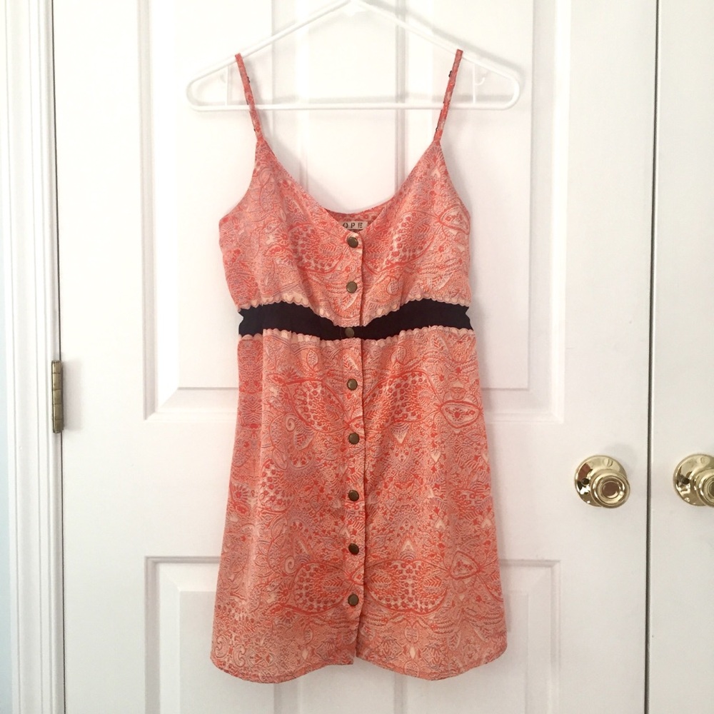 UO Cope Paisley Button Front Dress